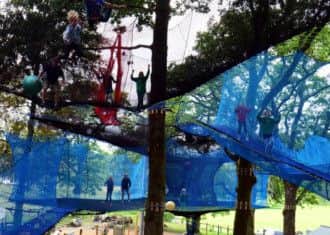 Treetop nets at Brockhole near Windermere in the Lake District. 
Picture: Cumbria Tourism