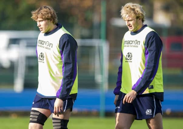 Jonny Gray, left, and brother Richie Gray will both line up for Scotland against Argentina. Picture: SNS