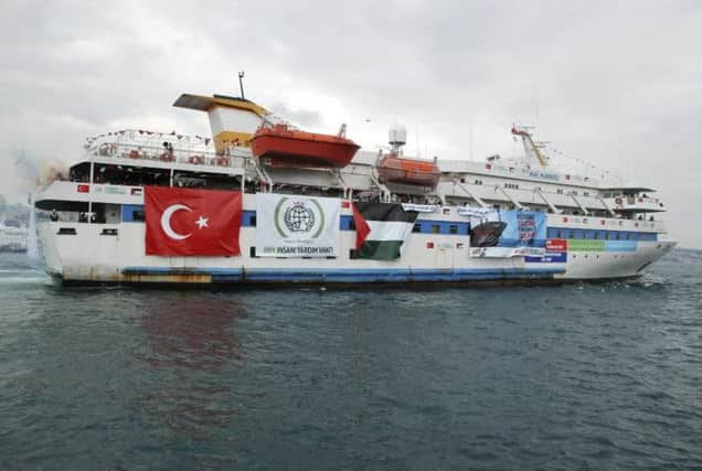 The Mavi Marmara on its way to the Gaza Strip in 2010 before it was intercepted. Picture: AP