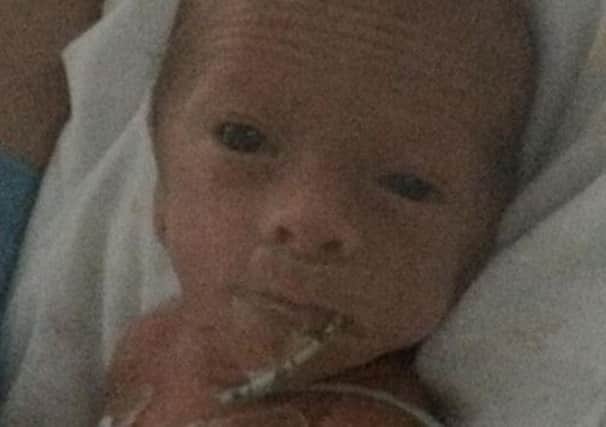 Baby Callum was born 11 weeks premature. Picture: Contributed