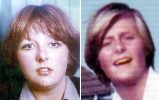 Christine Eadie (left) and Helen Scott, as the trial of Angus Sinclair continues. Picture: PA