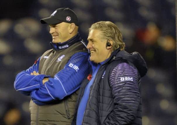 There was plenty about Scotlands performance to please Vern Cotter and Scott Johnson. Picture: Ian Rutherford