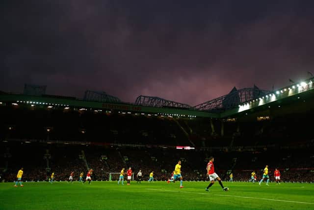 Old Trafford, during the match between Manchester United and Crystal Palace. Picture: Getty