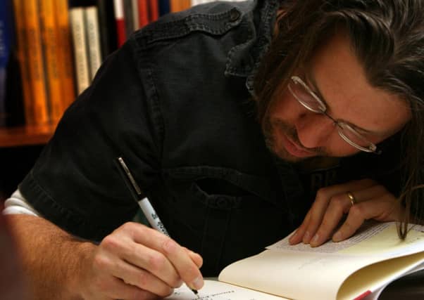 Essayist David Foster Wallace at The Strand bookstore in Manhattan. Picture: Suzy Allman