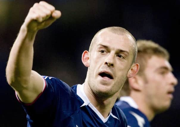Steven Fletcher celebrates his only Scotland goal to date  against Iceland at Hampden in 2009. Picture: SNS