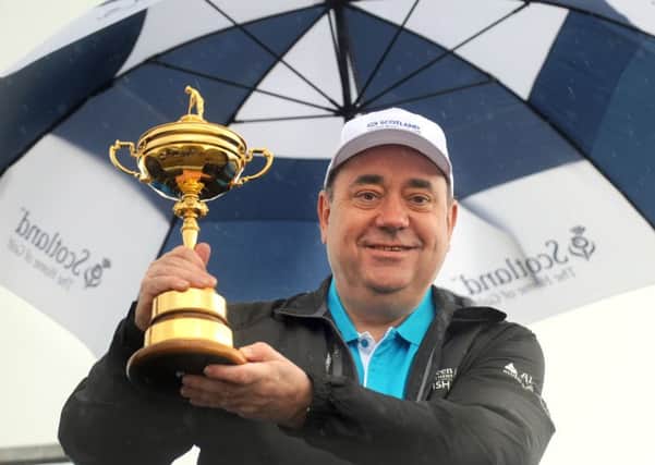 Alex Salmond was heckled at the Ryder Cup despite helping to save the Scottish Open. Picture: Jane Barlow