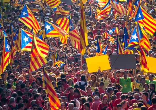 Catalans have taken to the streets in a series of mass mobilisations in pursuit of their goals. Picture: Getty