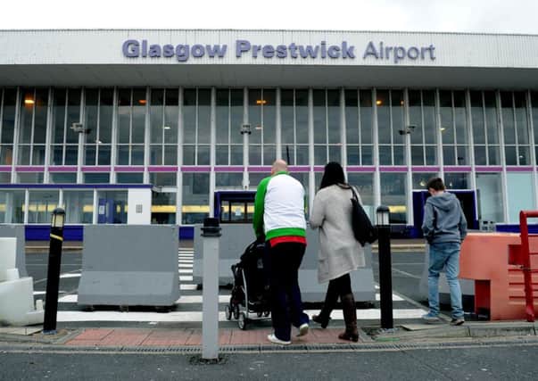 The vision, published last month, recommended that Prestwick Airport should maintain its status as a gateway to Glasgow and work towards becoming the UKs first spaceport. Picture: Lisa Ferguson