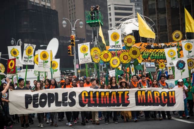 The People's Climate March stopped New York City traffic in September. Picture: Getty