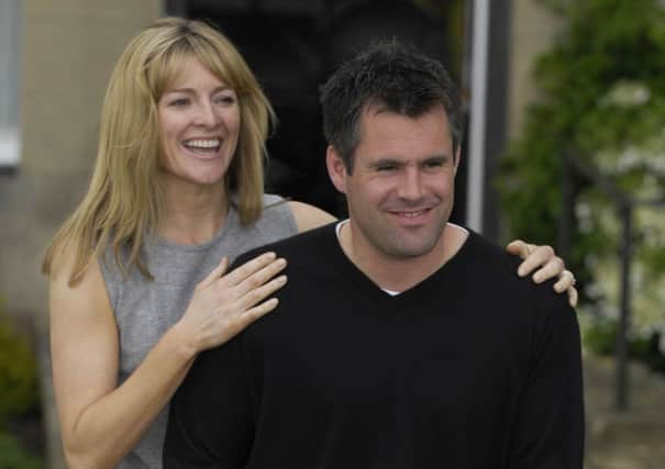 Kenny Logan with wife Gabby. Picture: TSPL