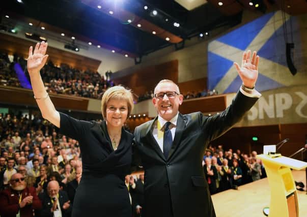 Nicola Sturgeon  is formally announced as the new leader of the SNP and Stewart Hosie MP replaces her as deputy leader. Picture: Getty
