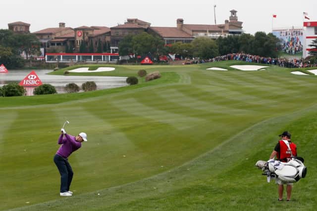 The American (fair)way: Martin Kaymer plays a shot at the World Golf Championship in Shanghai, where the course mirrored those in the US. Picture: Scott Halleran/Getty