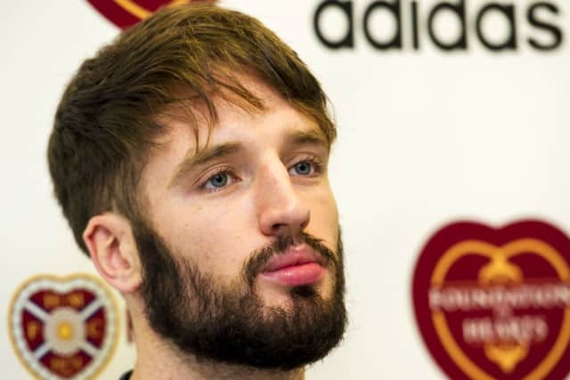 Brad McKay will deputise at centre-half for Hearts today in place of the injured Danny Wilson. Picture: SNS