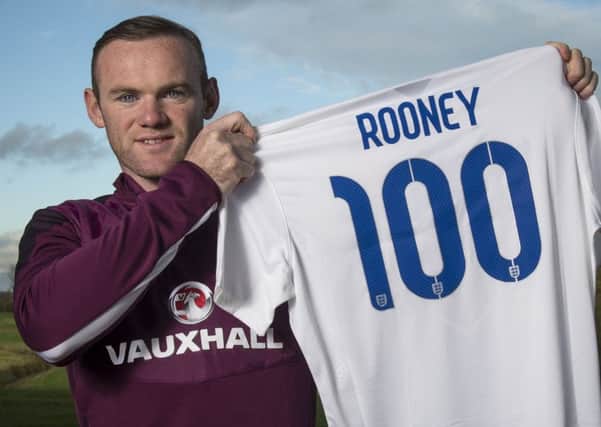 Wayne Rooney will become the ninth player to win 100 caps for England. Picture: Getty