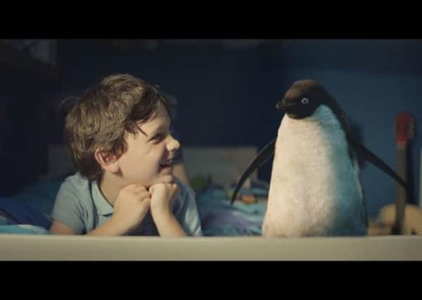 John Lewiss advert tells of a friendship between Sam and his penguin friend Monty. Picture: Contributed