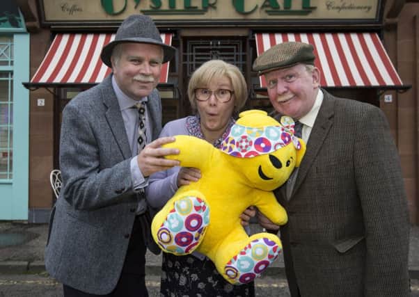 Still Game stars with Pudsey Bear. Pictures: BBC