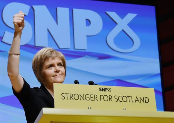 Nicola Sturgeon at the SNP's annual conference in Perth. Picture: Getty