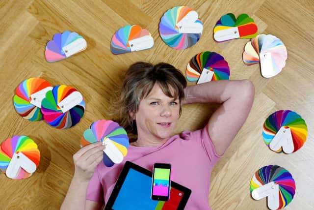 Karen Finlayson of Colour Elements  helping people identify the colours of clothes that suit them  was a winner. Picture: Colin Hattersley
