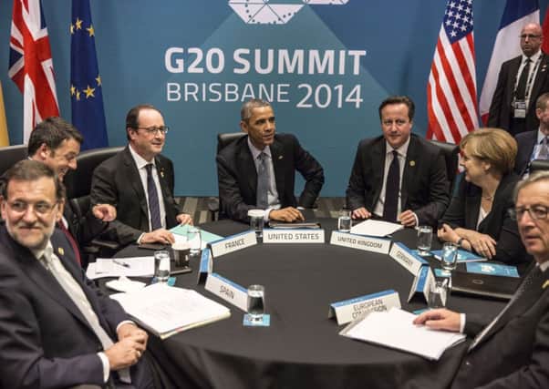 World leaders at the G20 summit discussed the economy, climate change, the Ebola crisis and the Ukraine. Picture: Getty