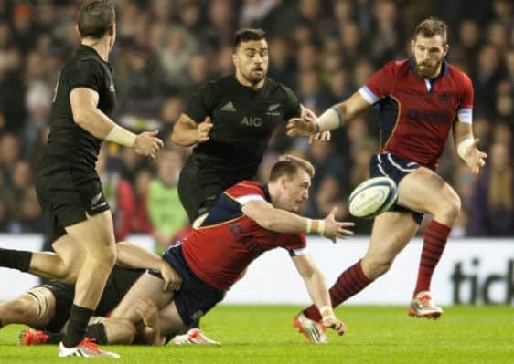 Scotland were able to reflect not on the traditional gulf between the teams but on the narrowness of the defeat. Picture: Jane Barlow