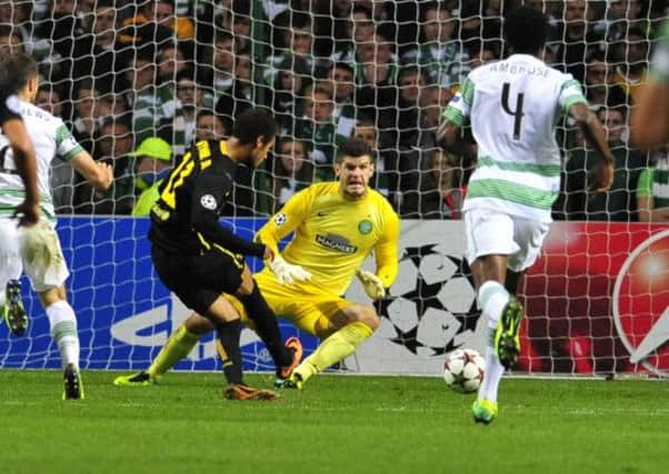 The Southampton keeper had some "fantastic" nights for Celtic and none were bigger than the game against Barcelona in the Champions League. Picture: TSPL