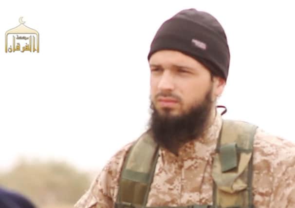 A member of the jihadist group, believed to be Frenchman Maxime Hauchard. Picture: AFP