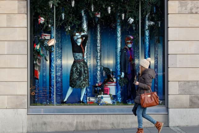 A shopper at capitals Harvey Nichols. Picture: Lisa Ferguson