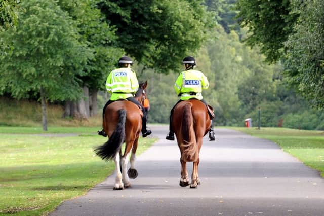 Police horses were found to encourage people to talk to officers. Picture: Lisa McPhillips