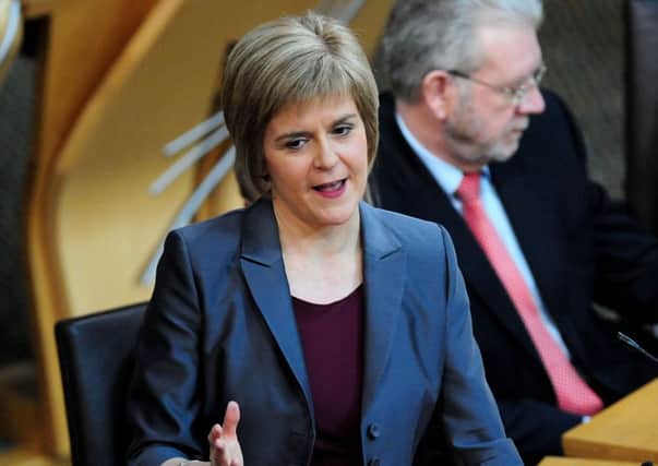 Nicola Sturgeon in her first FMQ's since becoming First Minister. Picture: Ian Rutherford