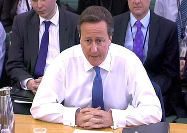 Prime Minister David Cameron appears before the Liason Select Committee in the House of Commons. Picture: PA