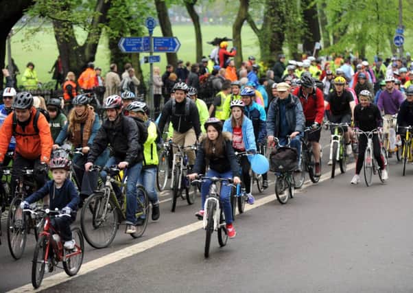 Last year's Pedal on Parliament event in Edinburgh, which sought to improve safety for cyclists in Scotland. Picture: Jane Barlow