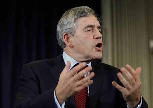 Gordon Brown is to set out a programme for jobs, economic growth and tackling poverty. Picture: Scott Louden