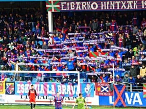 Eibars noisy home support have adopted the never-say-die attitude of Scottish fans. Picture: Contributed