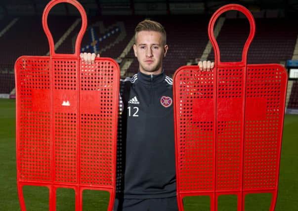 Hearts winger Billy King will hope to break through Rangers defensive barriers at Tynecastle this afternoon. Pictures: SNS