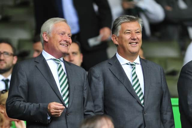 Peter Lawell with Chairman Ian Bankier. Picture: Robert Perry