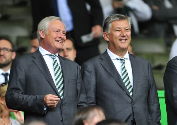 Peter Lawell with Chairman Ian Bankier. Picture: Robert Perry