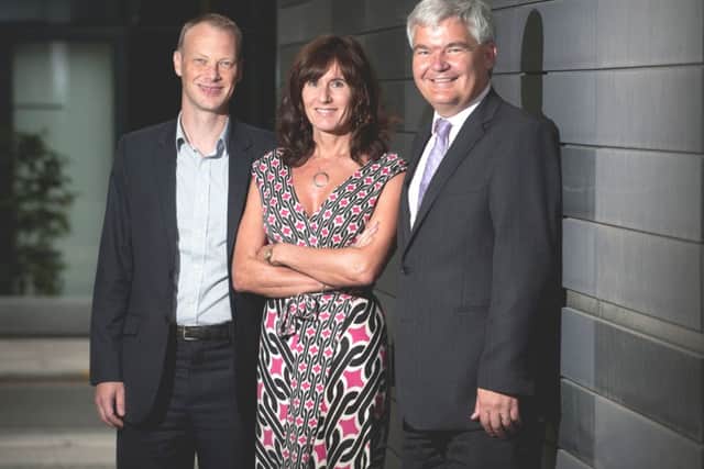 Magnus Swanson, right, with Donald MacKinnon and Jane Wright