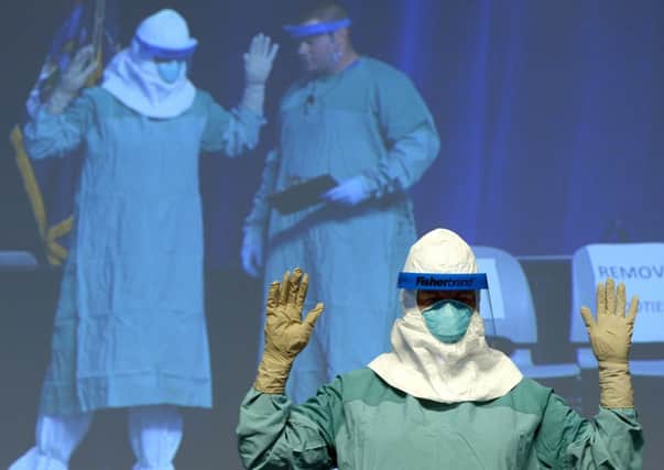 The group will complete a week of training before moving to British-built Ebola treatment centres. Picture: Getty