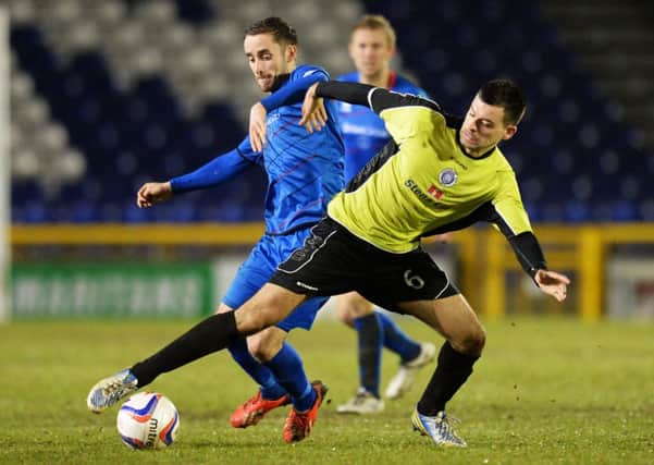 Steven Bell is grateful to be back playing football with Stranraer after severe injury problems. Picture: SNS