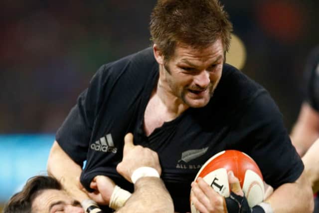 Richie McCaw drove his team to victory on his 100th Test match as All Blacks captain. Picture: Getty