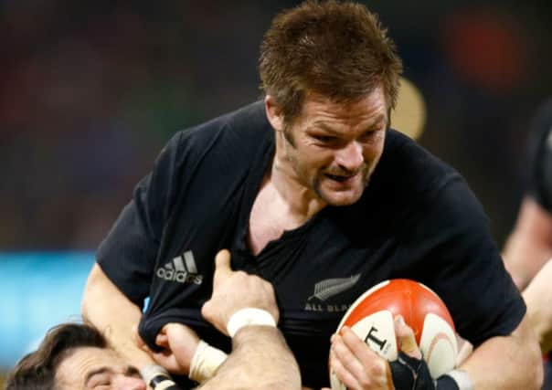 Richie McCaw drove his team to victory on his 100th Test match as All Blacks captain. Picture: Getty