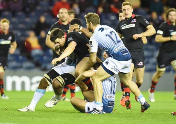 Matt Scott was back in action for Edinburgh yesterday after a long lay-off. Picture: SNS