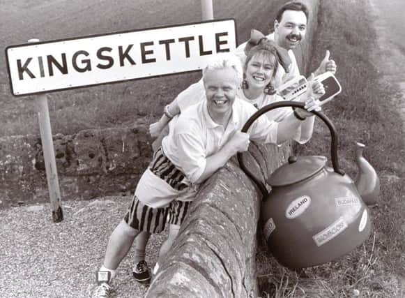 Artie Trezise, Cilla Fisher and Gary Coupland at the start of their incredible journey from Kingskettle in Fife