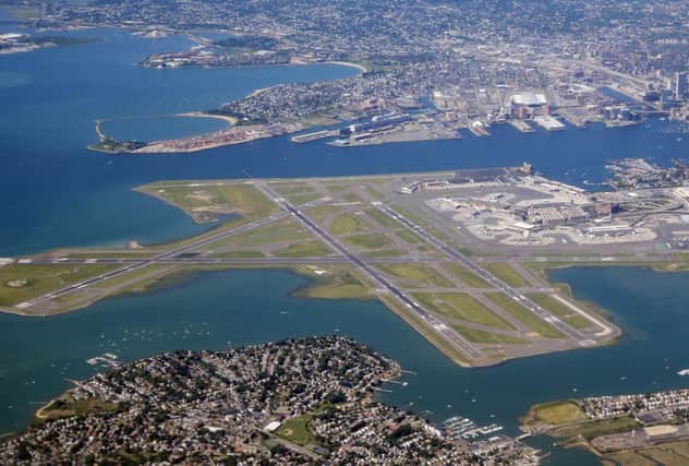 An aerial view of Boston Logan Airport, where the incident occurred. Picture: Getty