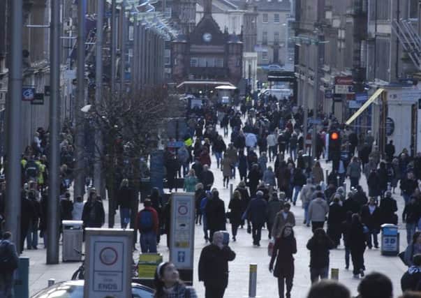 Buchanan Street in Glasgow is able to command annual rents of 1,887 per square metre. Picture: Craig Stephen
