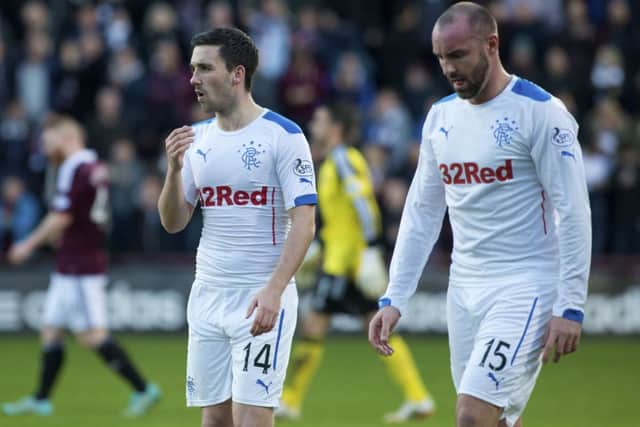 Nicky Clark, left, and Kris Boyd are just two Rangers players from whom more was expected. Picture: Kirk ORouke/Rangers FC