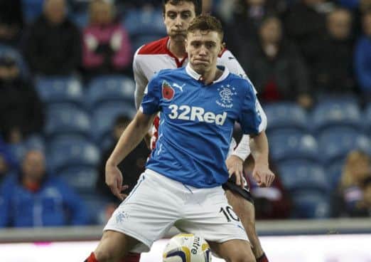 Lewis Macleod in action against Falkirk. Picture: Robert Perry