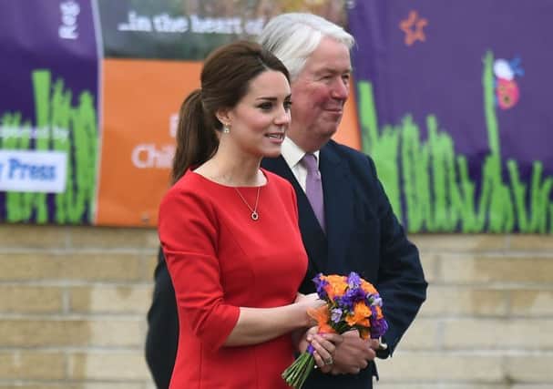 The Duchess of Cambridge leaves following the launch of the East Anglia's Children's Hospices (EACH) Norfolk Capital Appeal in Norwich. Picture: PA