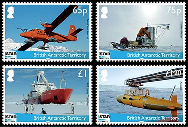 The four stamps. Mr Davies features on the top right. Picture: PA