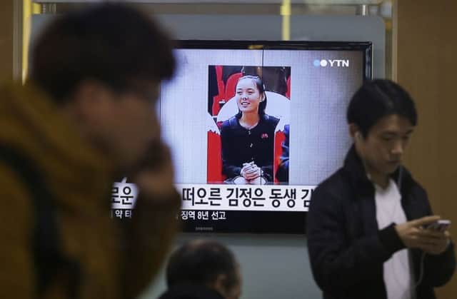 A TV news program shows Kim Yojong, who is seen as an increasingly important part of the family dynasty. Picture: AP